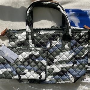 MZ Wallace Ocean Camo Med Sutton (Not Deluxe) with bonus NWT Small Metro Pouch